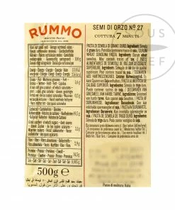 Ingredients Rummo Orzo Pasta - 'Semi Di Orzo' 500g