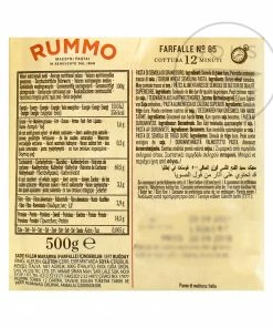 Rummo Farfalle 500g Pasta, Rice & Noodles