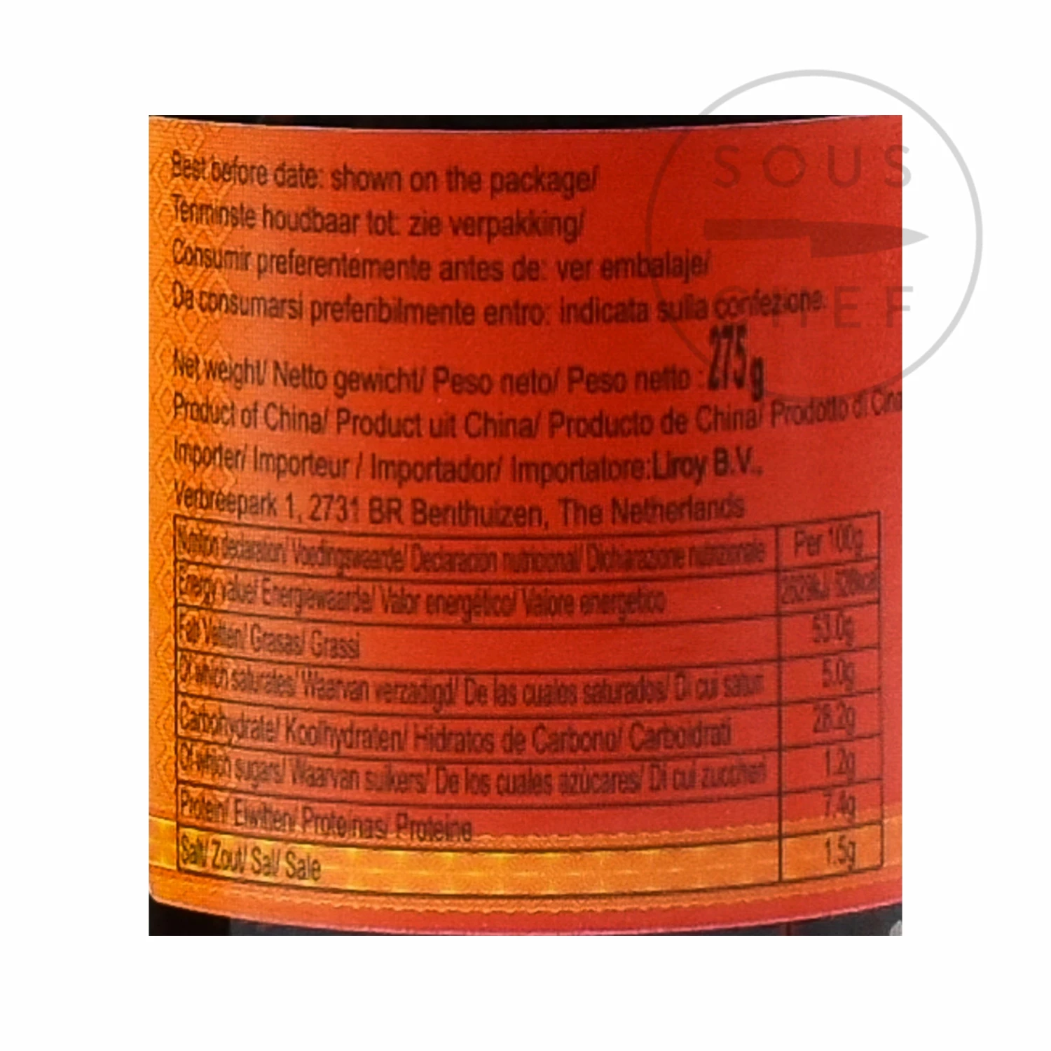 LGM Chilli Oil - With Peanuts 275g Ingredients