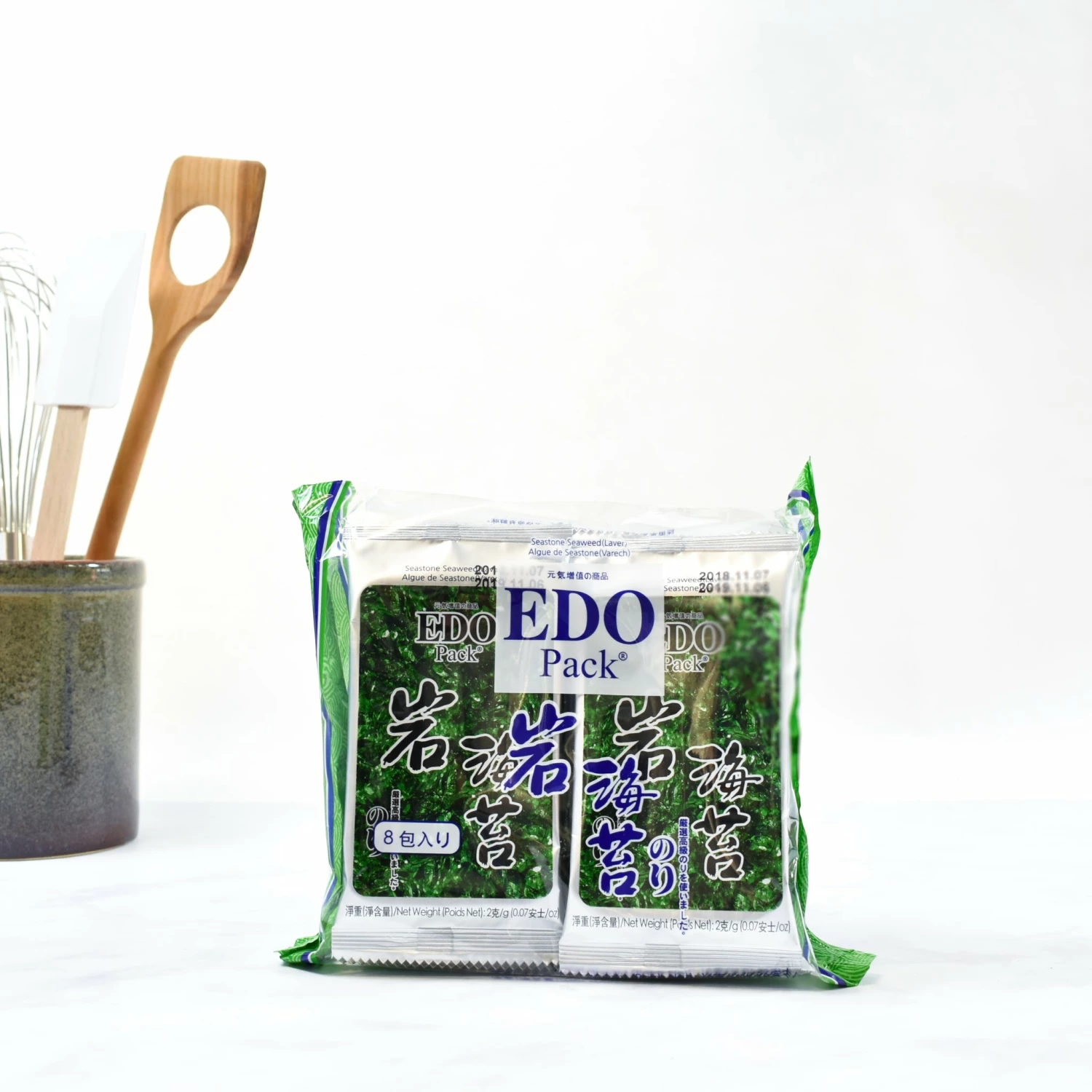 EDO Seaweed & Squid Ink Seasoned Seaweed Snack Pack 20g
