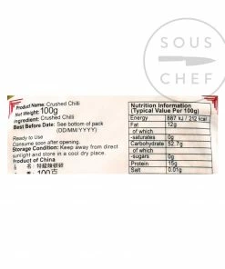 ZF Crushed Chilli Flakes 100g Ingredients