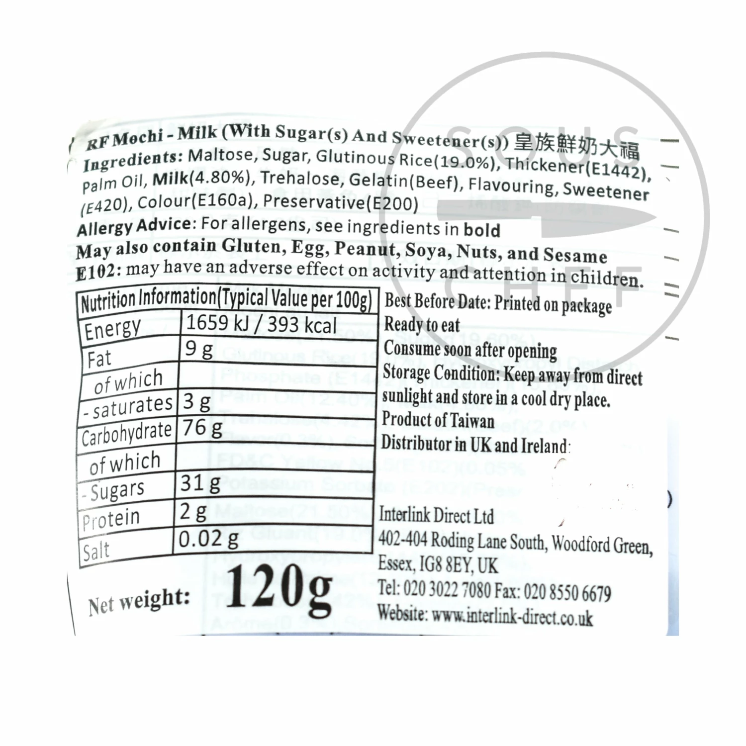 Royal Family Milk Mochi 120g