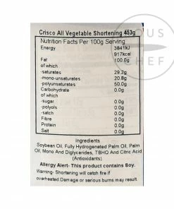 Oil & Vinegar Crisco All-Vegetable Shortening 453g