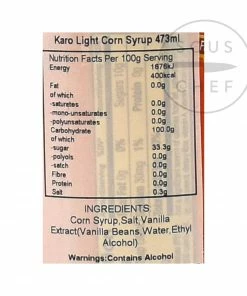 Ingredients Karo Light Corn Syrup - Red 473ml