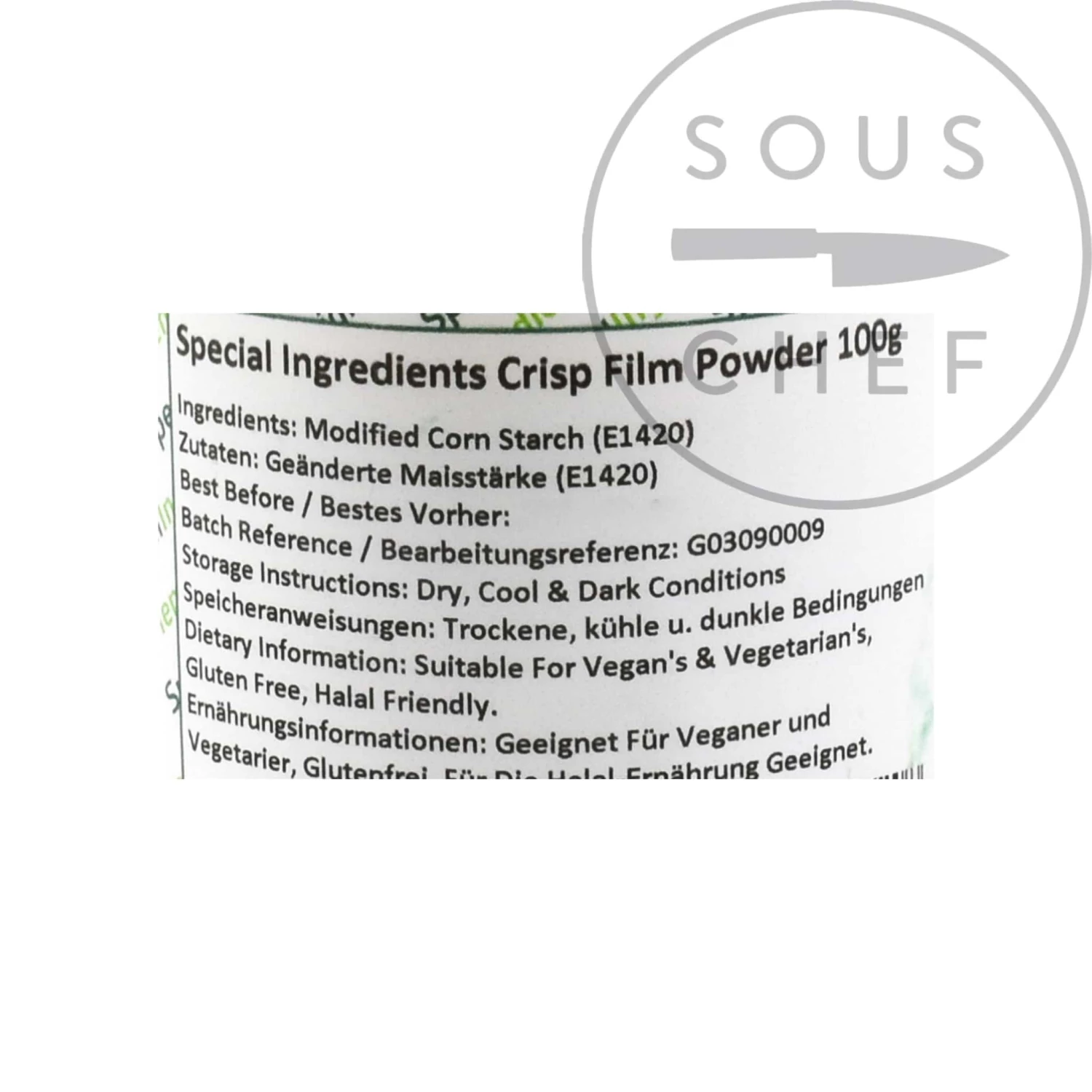 Special Ingredients Ingredients Crisp Film Powder 100g