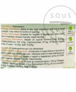 Special Ingredients Maltodextrin 1kg Ingredients