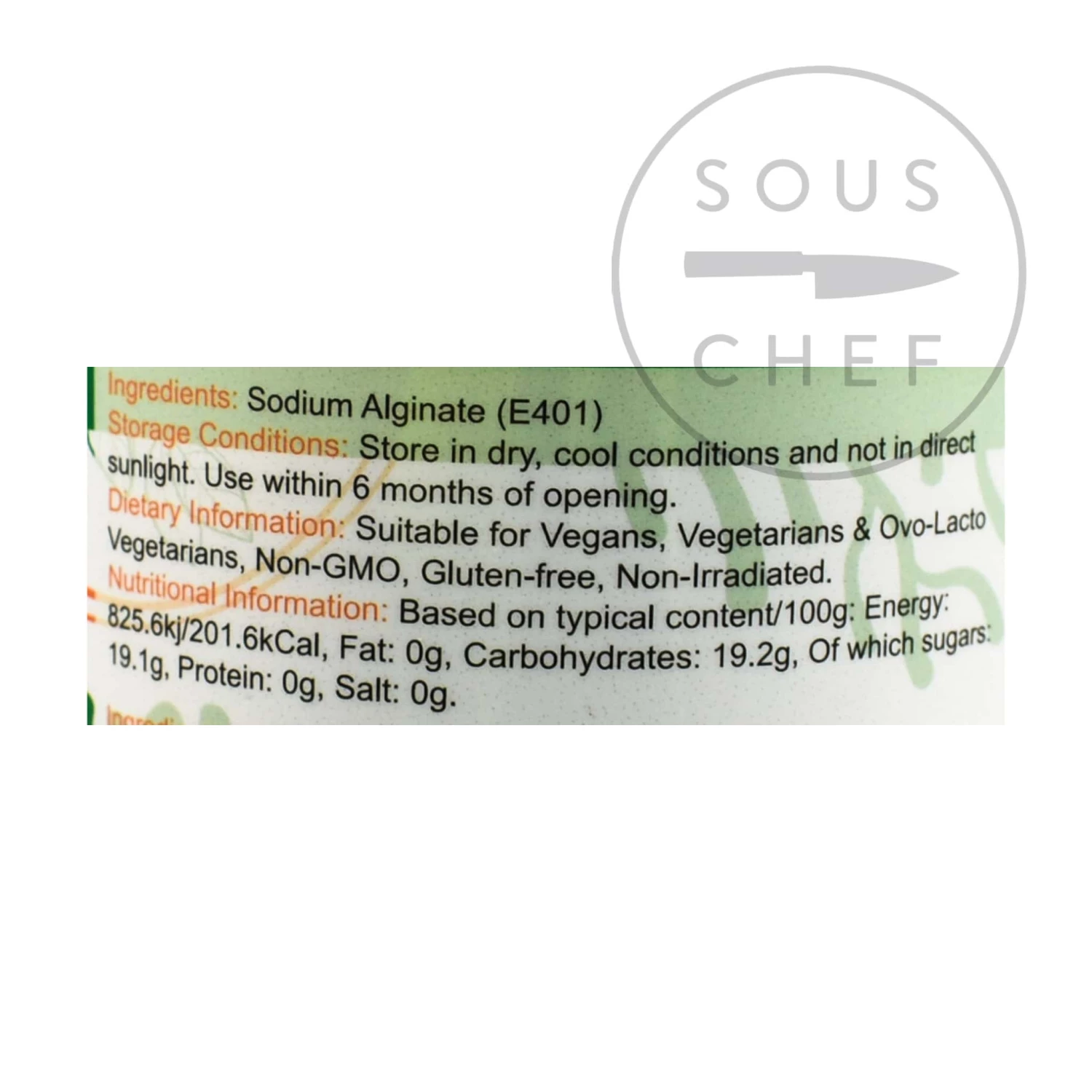 Special Ingredients Sodium Alginate 100g