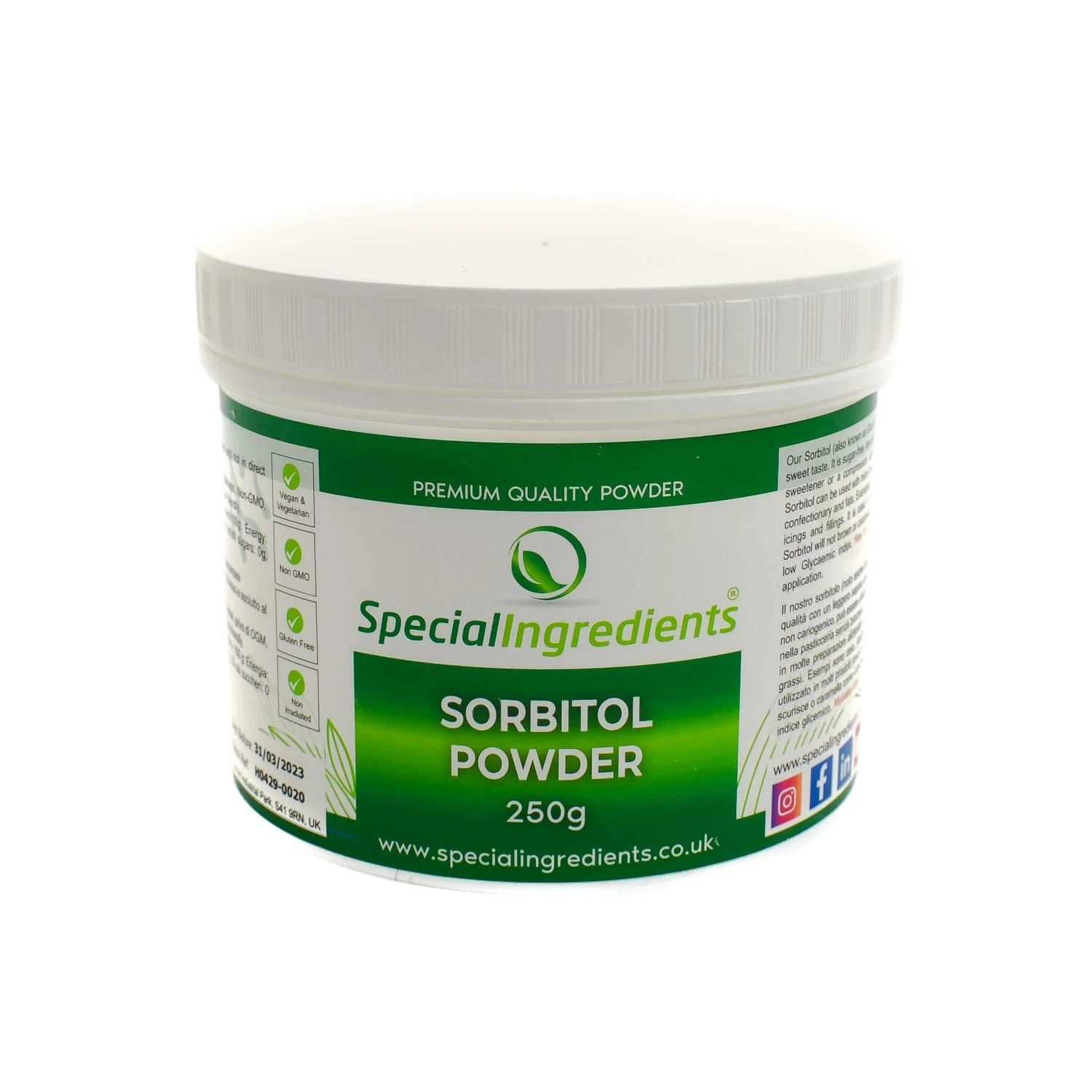 Special Ingredients Ingredients Sorbitol Powder 250g