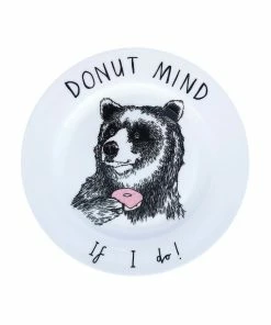 Jimbob Art Donut Mind If I Do Side Plate 20cm Tableware