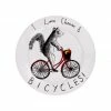 Jimbob Art Tableware I Love Cheese & Bicycles Side Plate 20cm