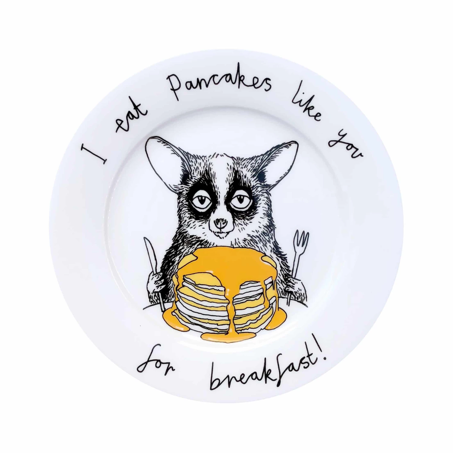 Jimbob Art I Eat Pancakes Like You For Breakfast! Side Plate 20cm Tableware