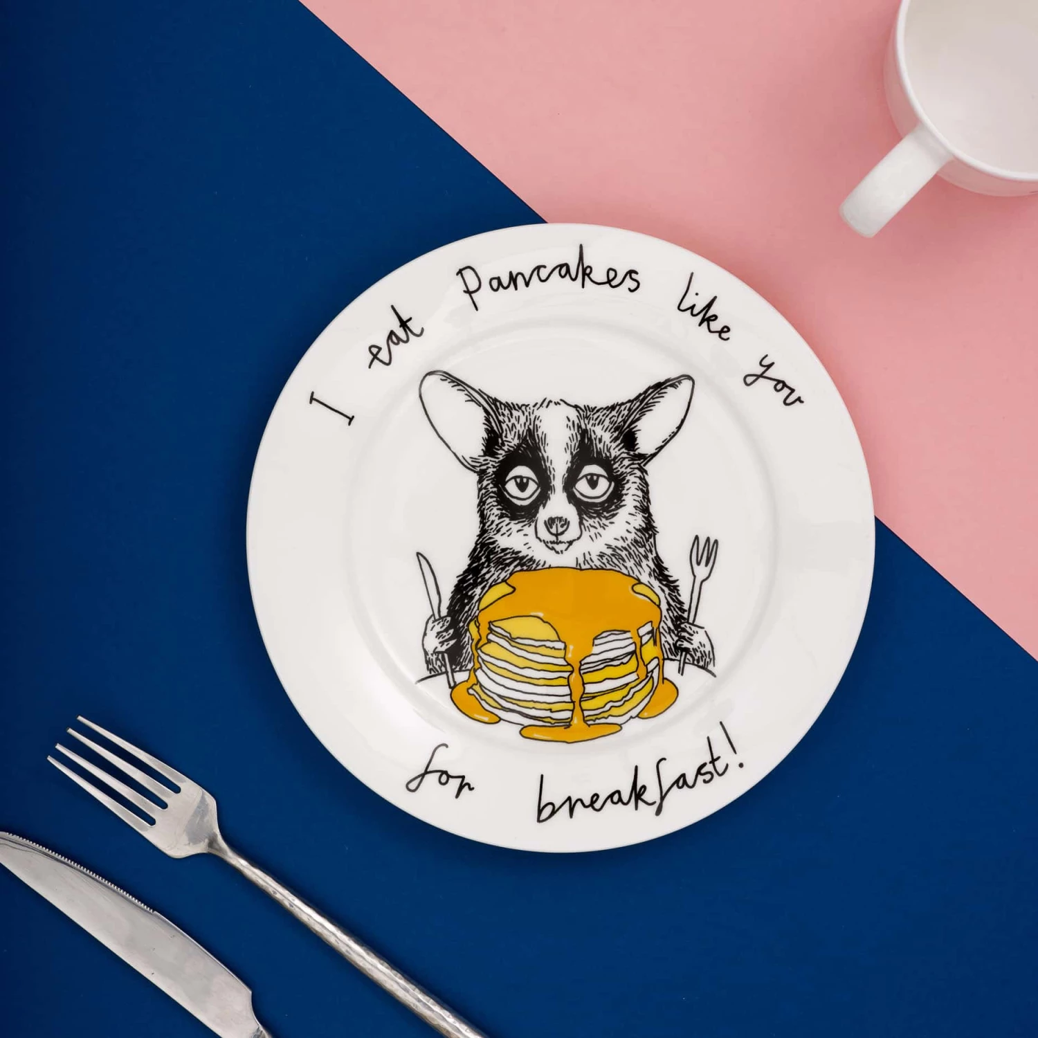 Jimbob Art I Eat Pancakes Like You For Breakfast! Side Plate 20cm Tableware