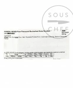 Kanesu Seimen Ingredients Pink Soba Noodles With Plum Extract 200g