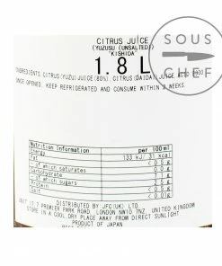 Kishida Yuzu Juice 1.8L Ingredients
