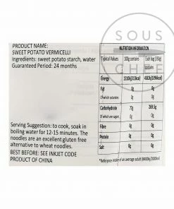 Ingredients Fish Well Brand Sweet Potato Vermicelli