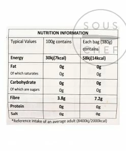 Fish Well Brand Konjaku Ingredients