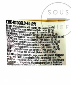 Callebaut Caramel Chocolate Couverture 400g Ingredients