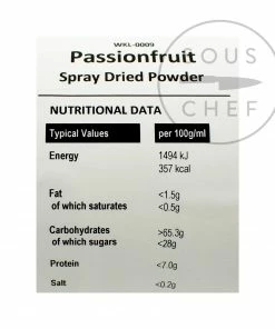 MSK Ingredients Spray Dried Passionfruit Powder 200g Ingredients