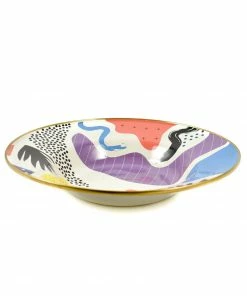 Kapka Abstract Enamel Large Serving Dish 30cm Enamel - Kapka