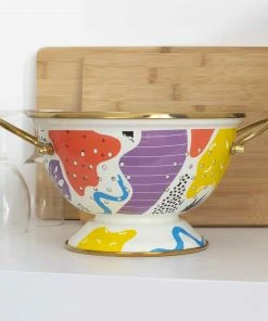Kapka Abstract Enamel Colander 22cm Cookware