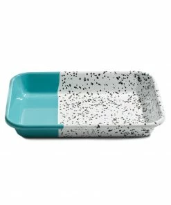 Kapka Colour Pop Enamel Roasting And Serving Dish Turquoise Cookware