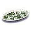 Kapka Splatter Madness Enamel Oval Serving Plate Green 31cm