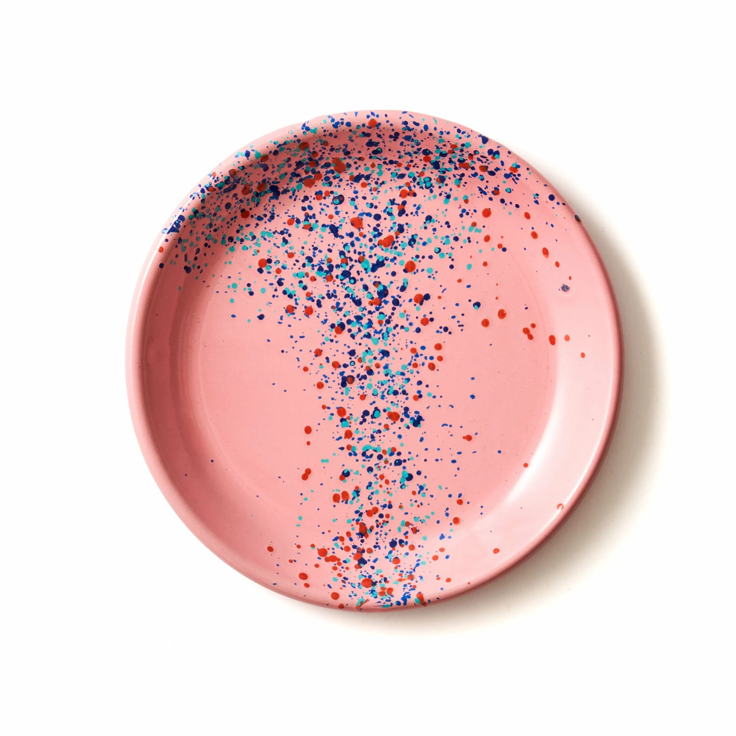 Kapka Splatter Fest Enamel Side Plate Pink 16cm