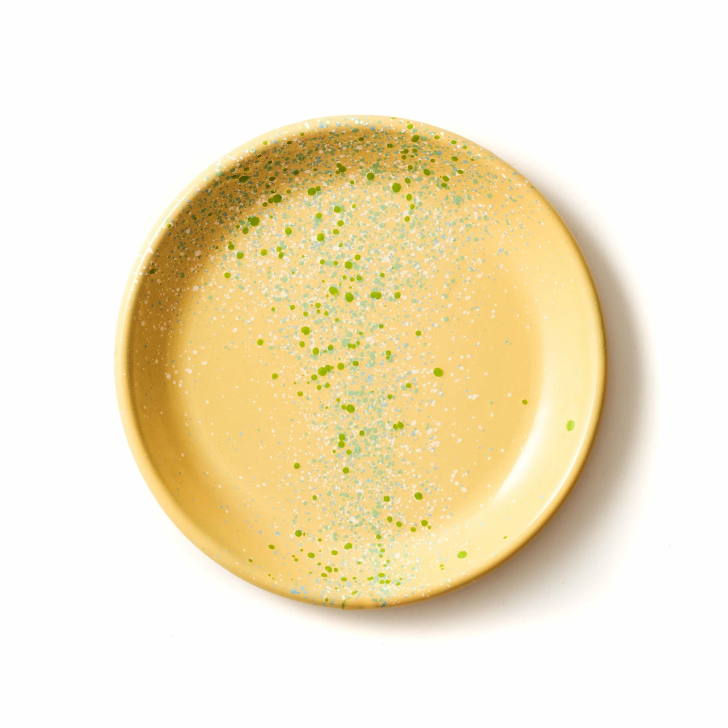 Kapka Splatter Fest Enamel Side Plate Yellow 16cm Enamel - Kapka