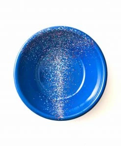 Kapka Splatter Fest Enamel Bowl Cobalt Blue