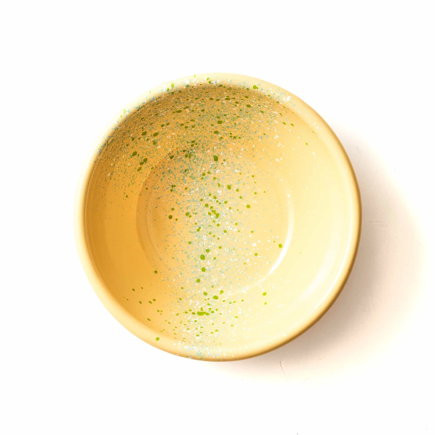 Kapka Splatter Fest Enamel Bowl Yellow Enamel - Kapka