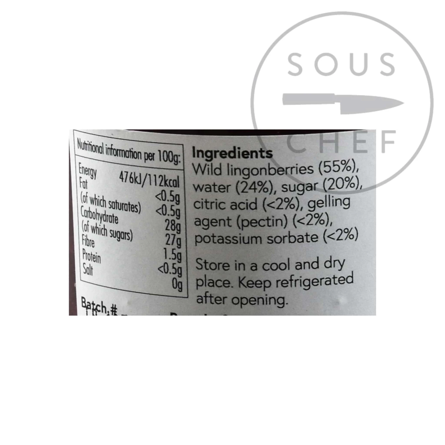 ScandiKitchen Wild Lingonberry Jam 200g Ingredients