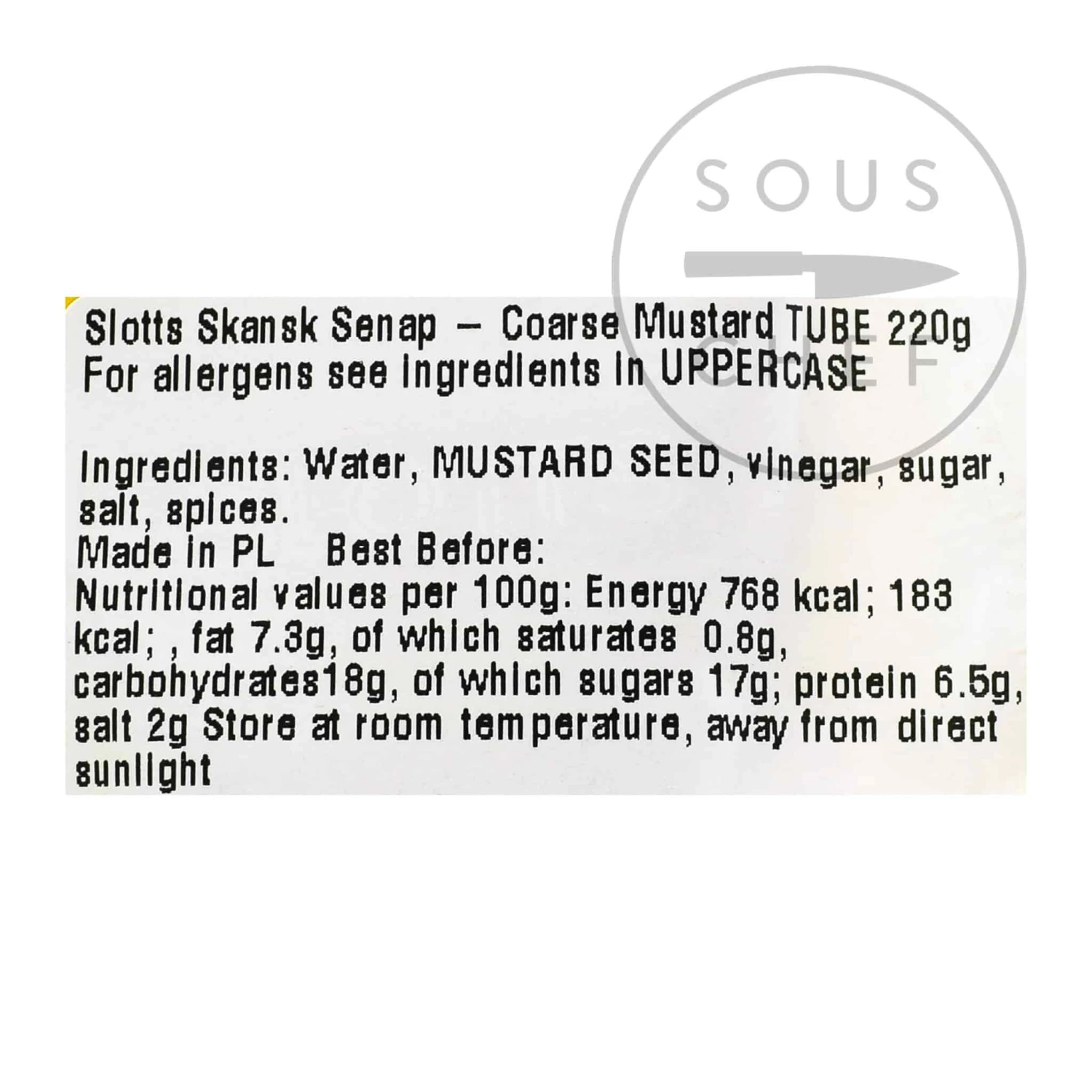 Slotts Hot Wholegrain Swedish Mustard Tube 220g