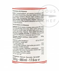 Don Antonio Puttanesca Sauce 500g Ingredients