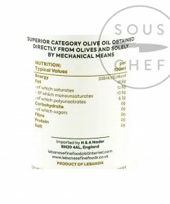 Darmmess High Phenolic Lebanese Extra Virgin Olive Oil 500ml Ingredients