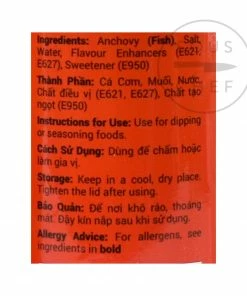 Longdan Vietnamese Fish Sauce 500ml Ingredients