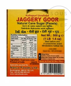 Ingredients Natco Unrefined Jaggery 500g