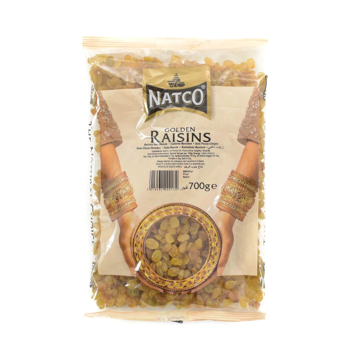 Natco Golden Raisins 700g Ingredients