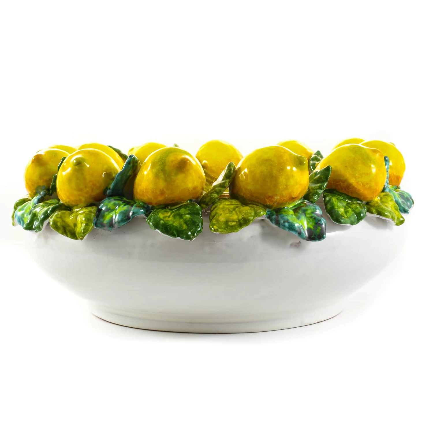 Ceramiche Toscane Handmade Tuscan Lemon Bowl 35cm Tableware