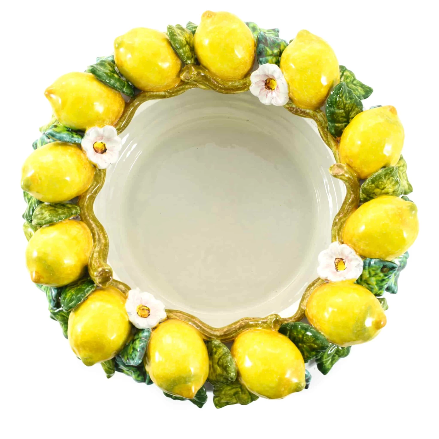 Ceramiche Toscane Handmade Tuscan Lemon Bowl 35cm Tableware