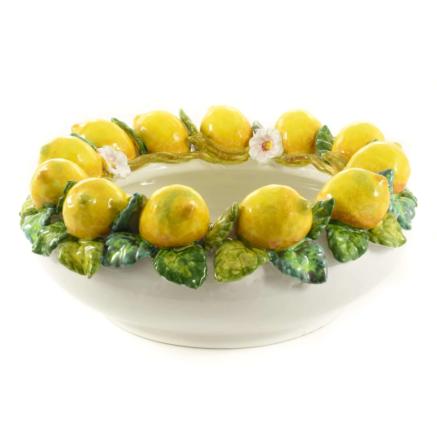 Ceramiche Toscane Handmade Tuscan Lemon Bowl 35cm Tableware