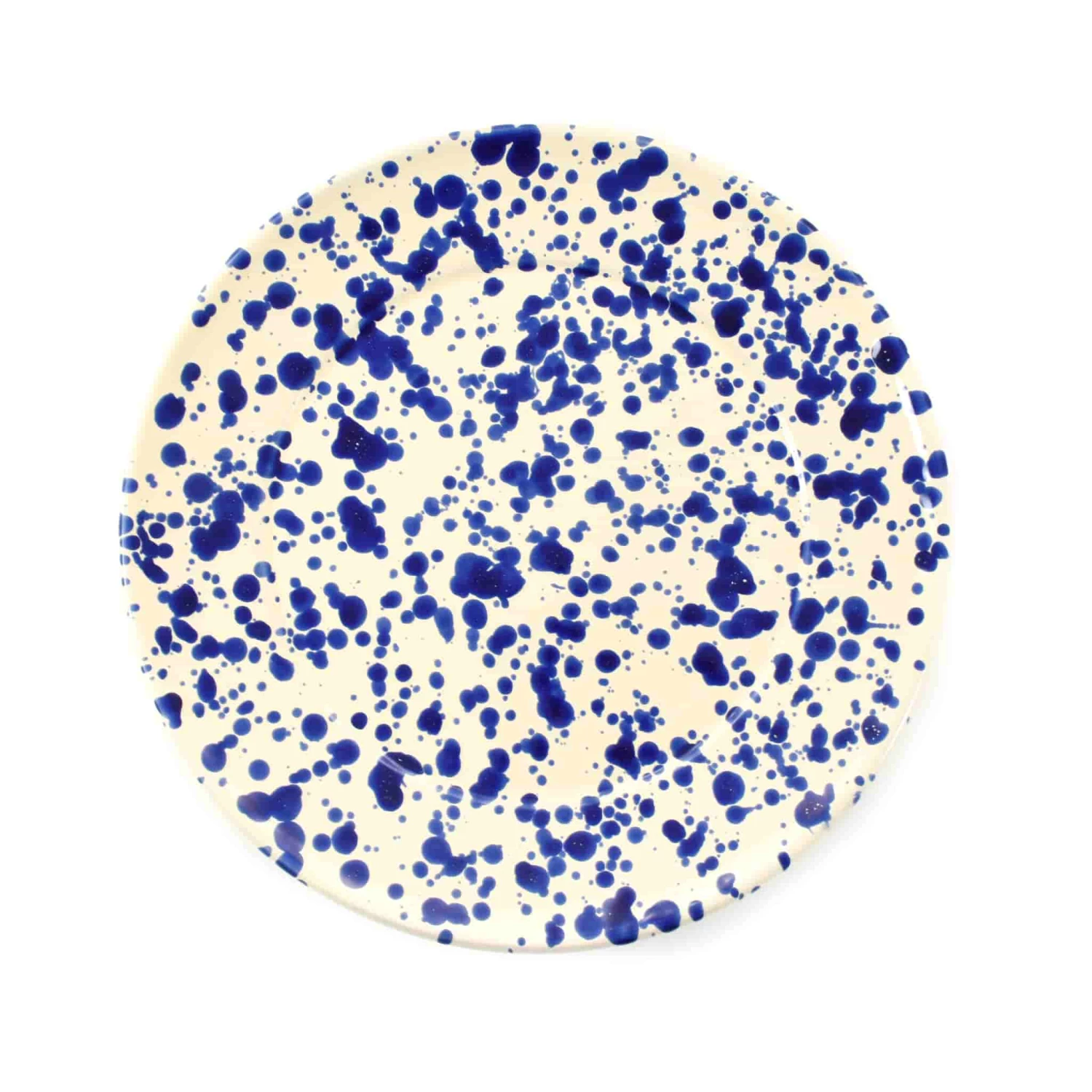 Puglia Handmade Tableware Puglia Blue Splatter Dinner Plate 27cm
