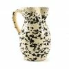 Puglia Handmade Puglia Black Splatter Ceramic Pitcher Tableware