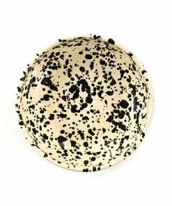 Puglia Handmade Puglia Black Splatter Bowl 19cm