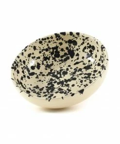 Puglia Handmade Puglia Black Splatter Bowl 19cm