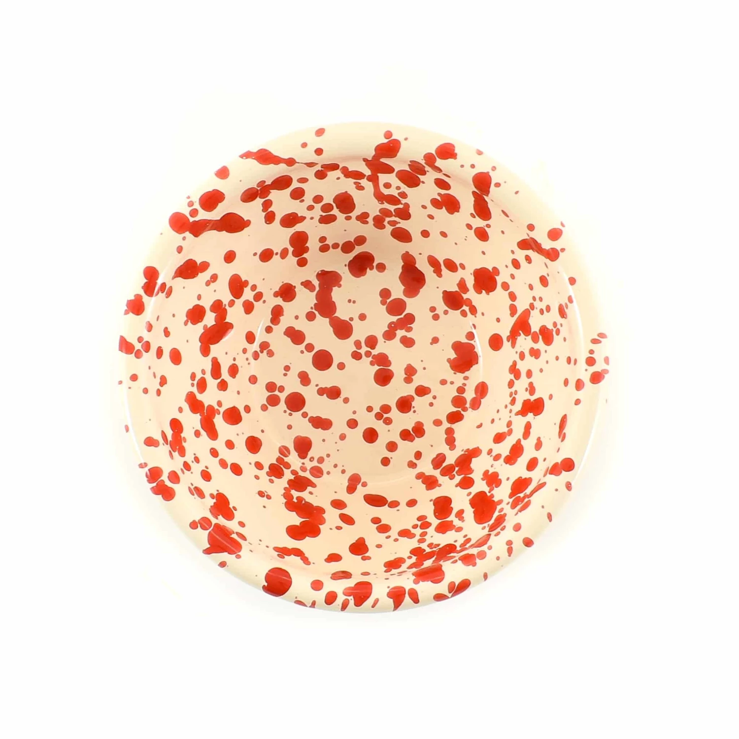 Puglia Handmade Puglia Red Splatter Bowl 12cm Tableware