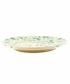 Puglia Handmade Puglia Aquamarine Splatter Dinner Plate 27cm