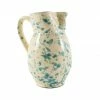 Puglia Handmade Puglia Aquamarine Splatter Ceramic Pitcher Tableware