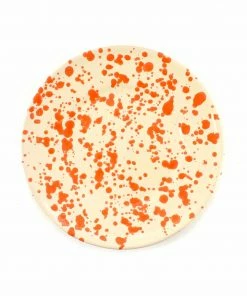 Puglia Handmade Puglia Orange Splatter Side Plate 19cm