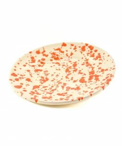 Puglia Handmade Puglia Orange Splatter Side Plate 19cm