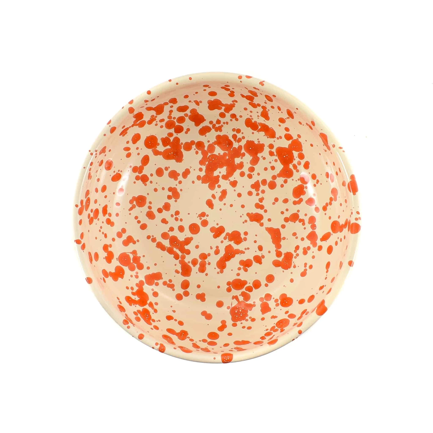 Puglia Handmade Puglia Orange Splatter Bowl 19cm Tableware